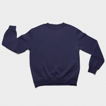 Unisex sweatshirt dark blue with fleece insulation XXL