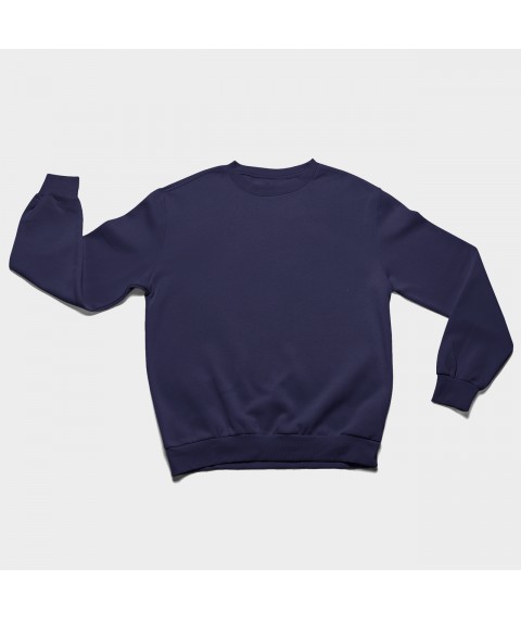 Unisex sweatshirt dark blue with fleece insulation XXL