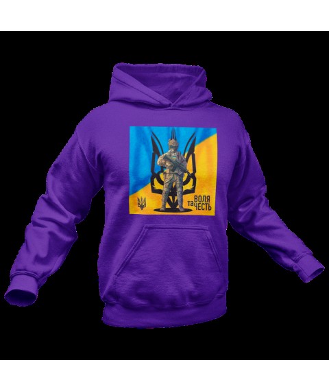 Unisex hoodie Will and Honor insulated fleece, Purple, S