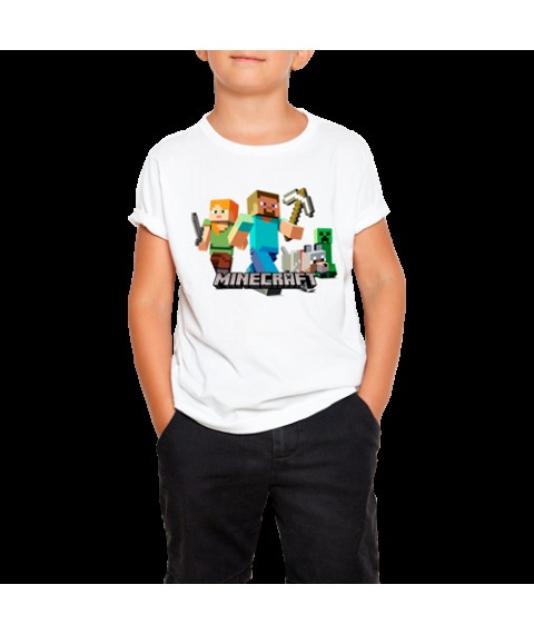 Children's T-shirt Minecraft Minecraft 130cm-140cm, White