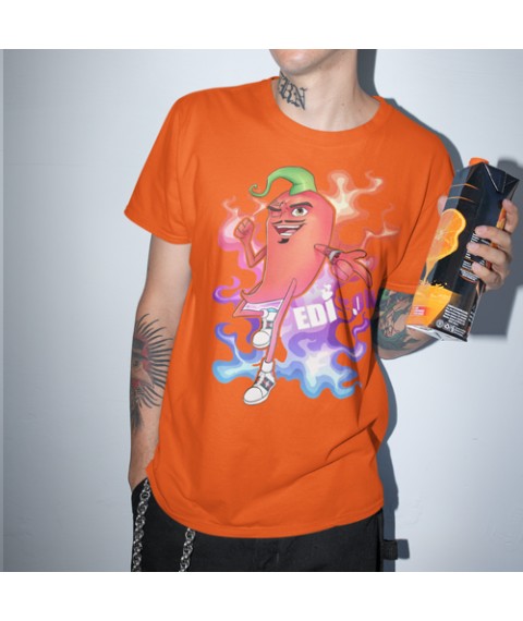 T-shirt Merch Edison Pepper Orange, L