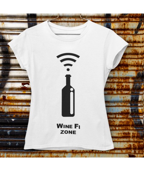 Футболка женская Wine Fi Zone M, Белый