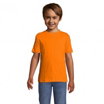 Детская оранжевая футболка 10 лет (130см-140см)
