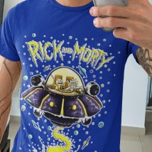 Men's T-shirt Rick Morty ufo XS, Blue