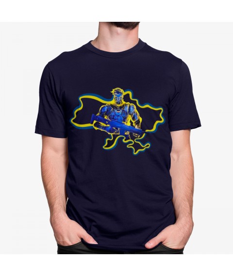 Men's T-shirt Ukraine warrior neon