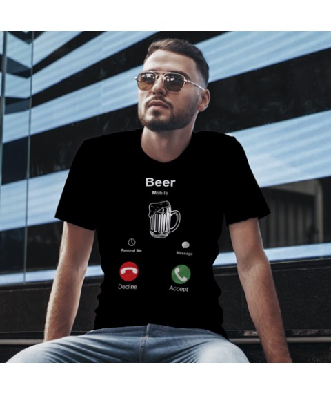 Men's T-shirt Beer Mobile
