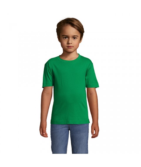 Детская зелёная футболка 6 лет (106см-116см)