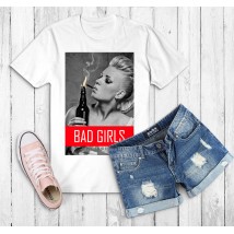 Women's T-shirt Bad Girls L