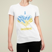 Women's T-shirt I love Ukraine White, 2XL