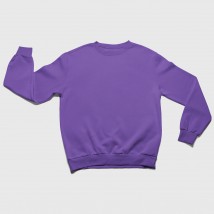 Свитшот унисекс фиолетовый утепленный на флисе XXL