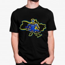 Men's T-shirt Ukraine warrior neon Black, S