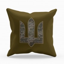 Trident pillow in army colors