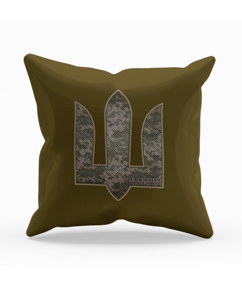 Trident pillow in army colors