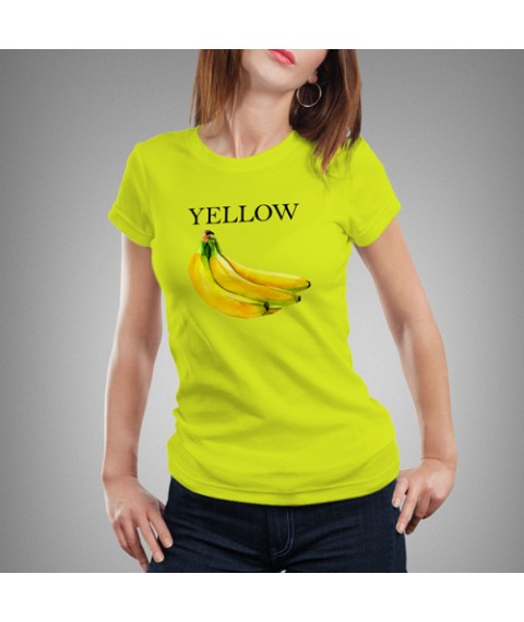 Women's T-shirt Yellow Yellow, XXL