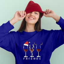 New Year's sweatshirt Friends Blue, XXL