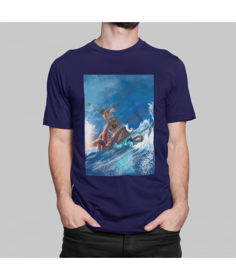 Men's T-shirt Death to Enemies Octopus Dark blue, XL