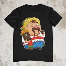 T-shirt of the man "Cossack with a pipe"