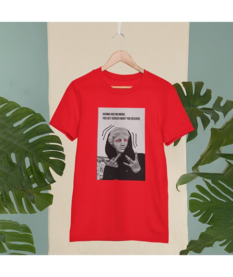 Men's T-shirt "Statue" XXL, Red