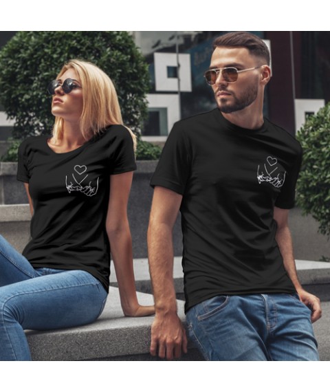 T-shirts for lovers "Together forever" Black, 54, 42