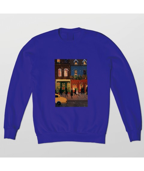 Sweatshirt with Christmas print Blue, M