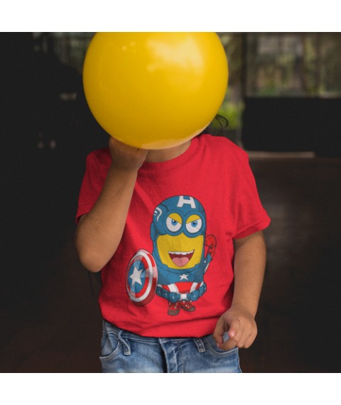 T-shirt for Minion Captain America Red, 96cm