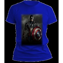 Men's T-shirt. Captain America Blue, XXL