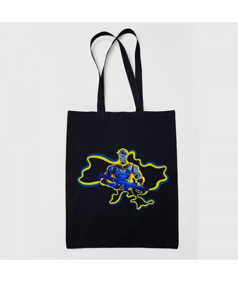 Eco shopper - black Ukraine neon bag