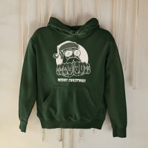 Bad Santa Hoodie Dark Green, M