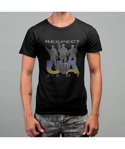 Футболка чорна Respect Ua Army
