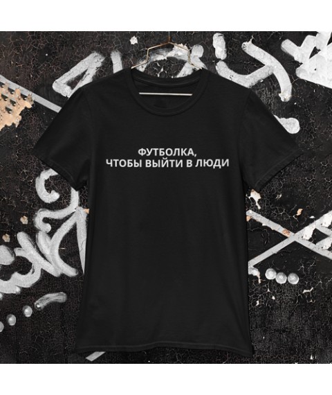 T-shirt for going out, Black, S