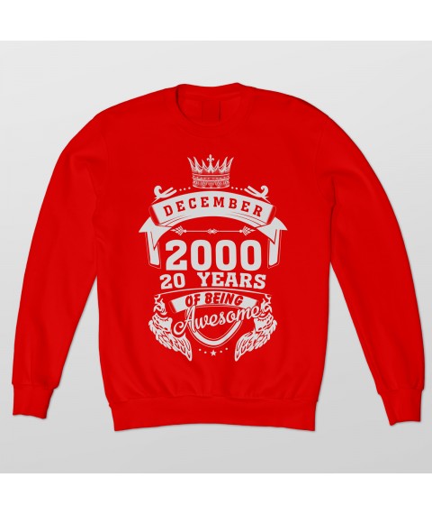 Awesome Years Sweatshirt Red, XL