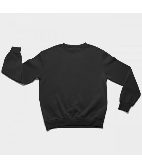 Unisex black L sweatshirt, with fleece insulation