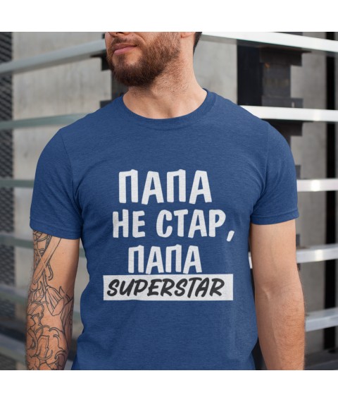 Men's T-shirt. Your dad is not your mom Blue, XXL