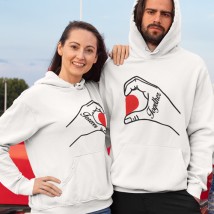 Hoodie for lovers "Together forever" White, 48, 54