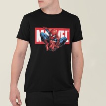 Футболка мужская Marvel Человек Паук Черный, XL