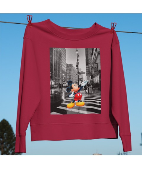 Sweatshirt Mickey Mouse Bordeaux, S