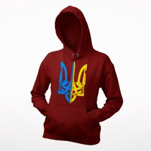 Unisex hoodie Trident machine with insulated fleece, Burgundy, L