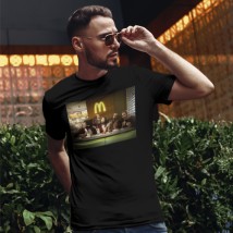 Men's T-shirt Jesus Art mcdonalds Black, S