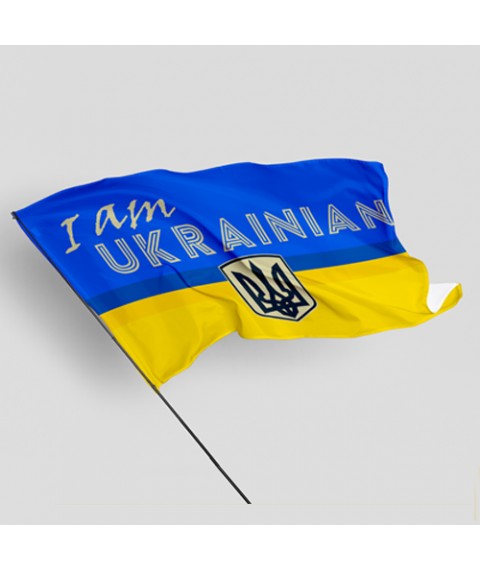 Флаг с принтом І am ukrainian 100, 150
