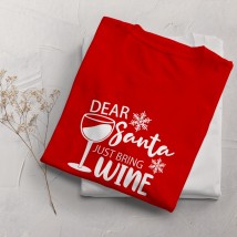 New Year's Sweatshirt - Santa and Wine Red, XXL