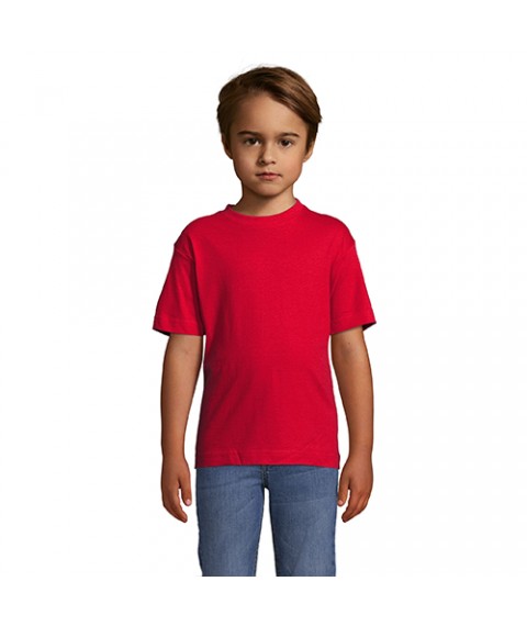 Детская красная футболка 8 Лет (118см-128см)