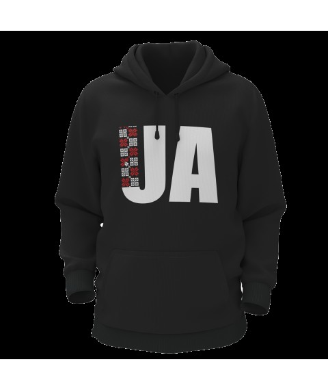 Black hoodie UA vyshyvanka