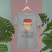 MEN'S ESPRESSO T-SHIRT Red, S Gray, XS