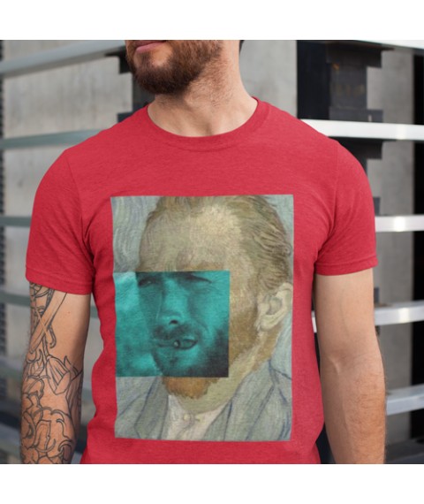 Herren T-Shirt Vincent van Gogh Rot, 2XL
