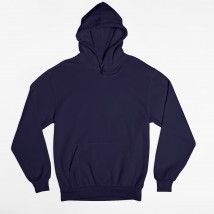 Unisex hoodie dark blue with fleece insulation XXL