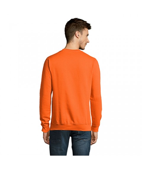 Orange insulated fleece sweatshirt