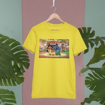 Women's T-shirt lilo and stitch L, Yellow