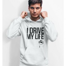 I drive my life hoodie White, L