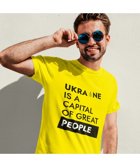 Men's T-shirt Great people Yellow, L