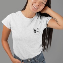 Women's T-shirt Cat Fuck L